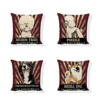 Funny Cute Dog Cushion Cover 45*45 cm Shiba Inu Than Bear Dog Poodle Pillow Case 4 piece set Car seat Home Sofa Chair Decoration
Funny Cute Dog Cushion Cover 45*45 cm Shiba Inu Than Bear Dog Poodle Pillow Case 4 piece set Car seat Home Sofa Chair Decoration