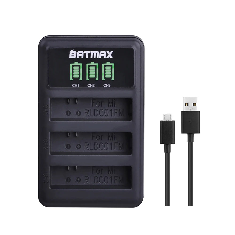 Batmax LED 3Slots USB Charger for Xiaomi mijia 4K Battery XiaoMi Mijia Sport Camera
Batmax LED 3Slots USB Charger for Xiaomi mijia 4K Battery XiaoMi Mijia Sport Camera