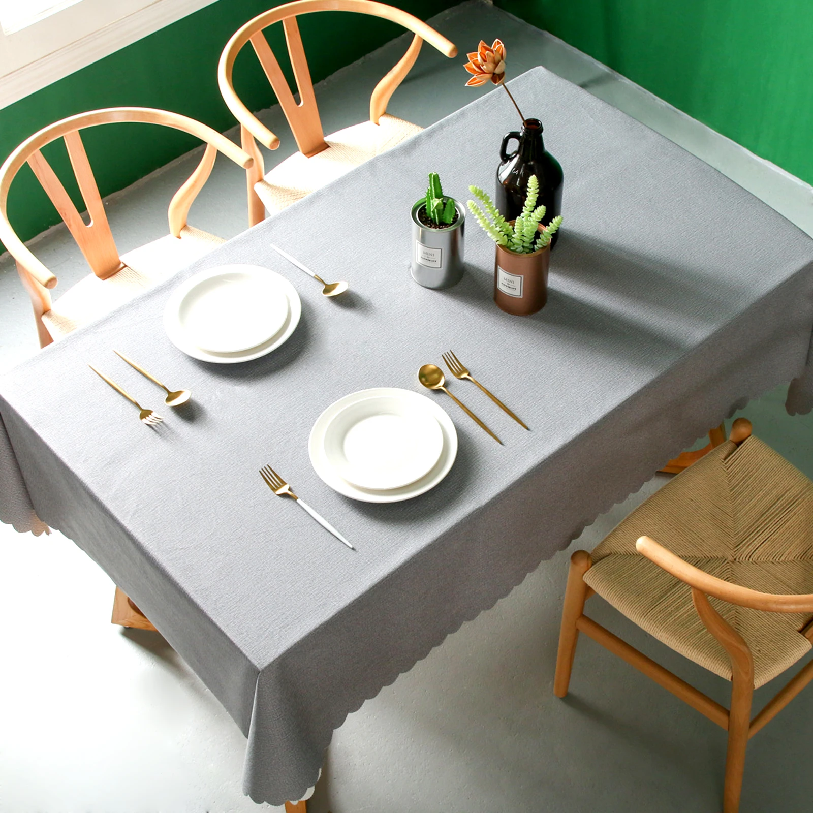 Elegant Rectangular Disposable Tablecloth Solid Color PVC Waterproof Dining Table Cover For Home Wedding Banquet Party Supply
Elegant Rectangular Disposable Tablecloth Solid Color PVC Waterproof Dining Table Cover For Home Wedding Banquet Party Supply