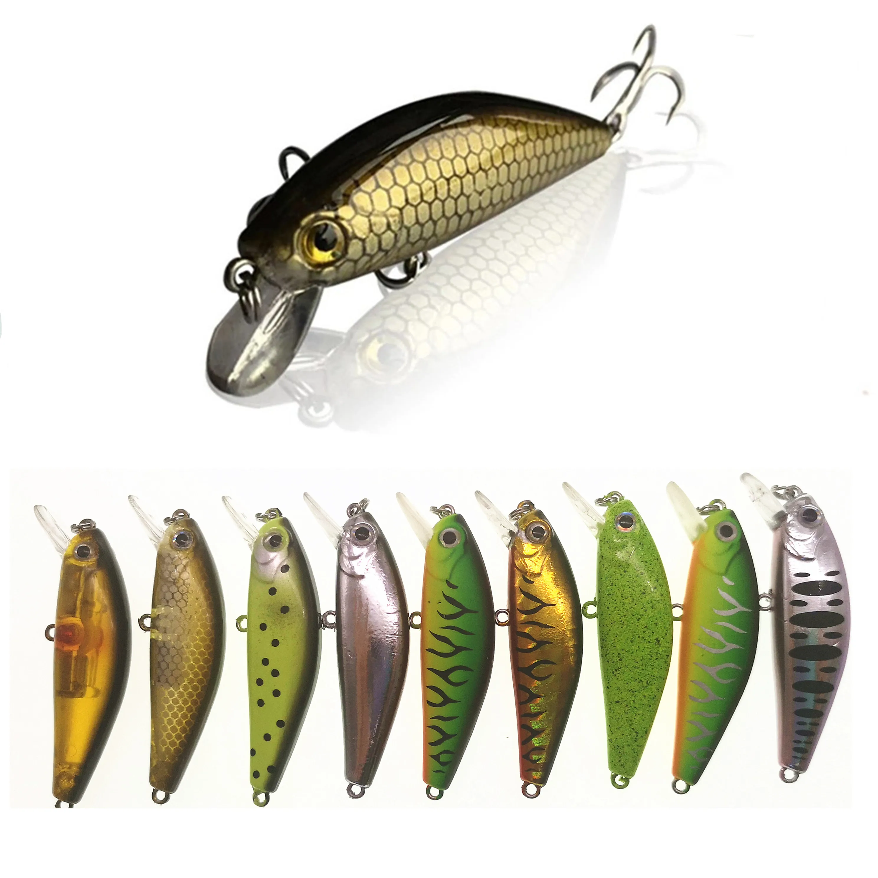 Swolfy 5pcs/lot New Minnow 50mm Sinking Floating Mini Wobbler Fishing Lure Artificial Hard Bait Trout Crankbait Fishing
Swolfy 5pcs/lot New Minnow 50mm Sinking Floating Mini Wobbler Fishing Lure Artificial Hard Bait Trout Crankbait Fishing