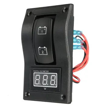 DC 12-24V Blue amd Red LED indicator Dual Battery Test Panel Rocker Switch Car Truck Marine Boat Voltmeter 4P ON-OFF-ON switch
DC 12-24V Blue amd Red LED indicator Dual Battery Test Panel Rocker Switch Car Truck Marine Boat Voltmeter 4P ON-OFF-ON switch