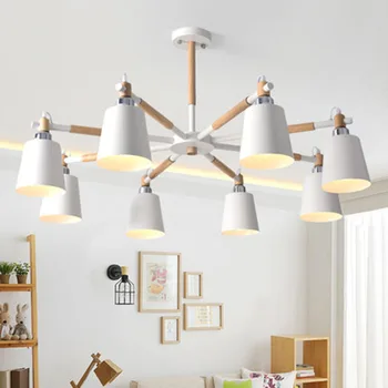 Nordic style simple and creative solid wood living room bedroom study restaurant Macaroon chandelier
Nordic style simple and creative solid wood living room bedroom study restaurant Macaroon chandelier