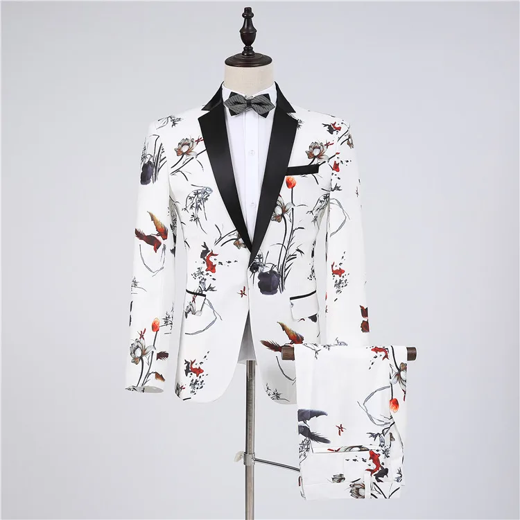 FOLOBE Stock Fashion White/Black Printed Slim Fit Mens Wedding Suits Groom Formal Party Suit Tuxedo Mens Suits Casual Wear
FOLOBE Stock Fashion White/Black Printed Slim Fit Mens Wedding Suits Groom Formal Party Suit Tuxedo Mens Suits Casual Wear