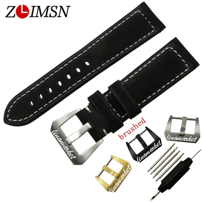 ZLIMSN Handmade Crazy Horse Genuine Leather Watch Band Accessories Suitable For Panerai Watch Strap Watchband Pin Buckle 22 24mm
ZLIMSN Handmade Crazy Horse Genuine Leather Watch Band Accessories Suitable For Panerai Watch Strap Watchband Pin Buckle 22 24mm