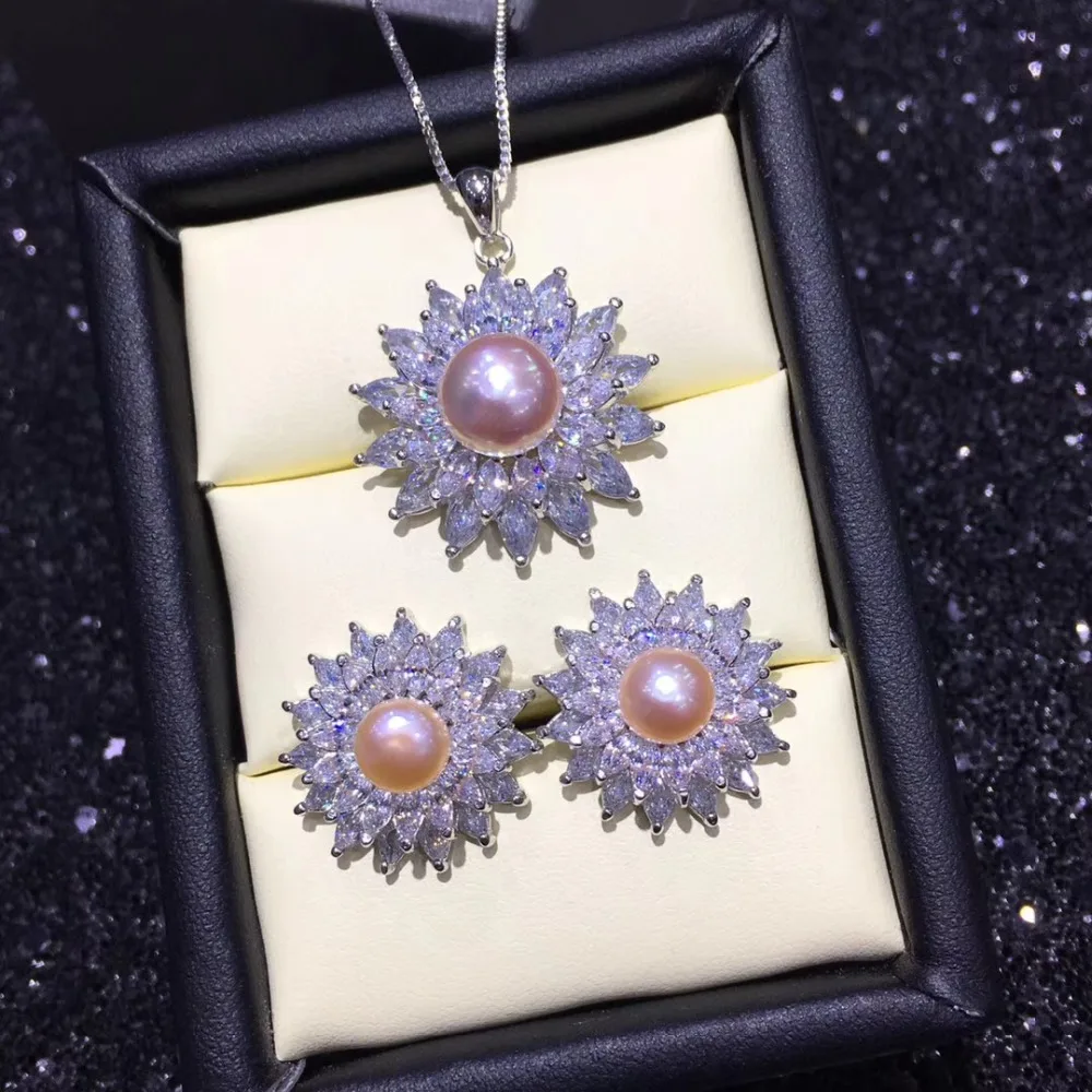 YIKALAISI 925 sterling silver jewelry sets for women 6-7mm/9-10mm natural freshwater pearl pendant and earrings wholesale
YIKALAISI 925 sterling silver jewelry sets for women 6-7mm/9-10mm natural freshwater pearl pendant and earrings wholesale