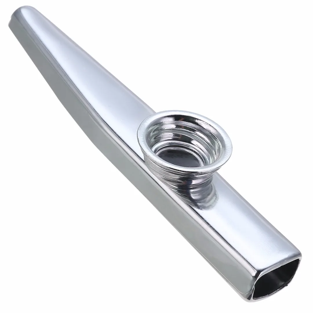 1pc Metal Kazoo With 6 Kazoo Flute Diaphragm Mouth Flute Harmonica For Beginners Kids Adult Party Gifts Musical Instrument