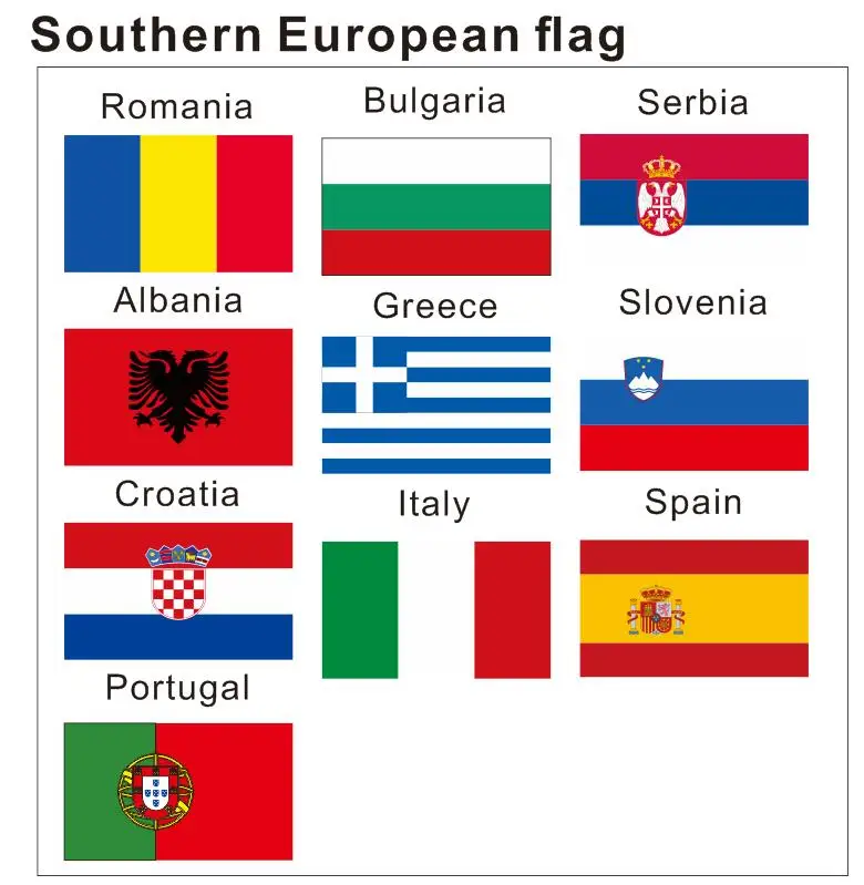 Печать на шелковом экране KAFNIK 80 г 3*5 футов флаг Южной Европы из