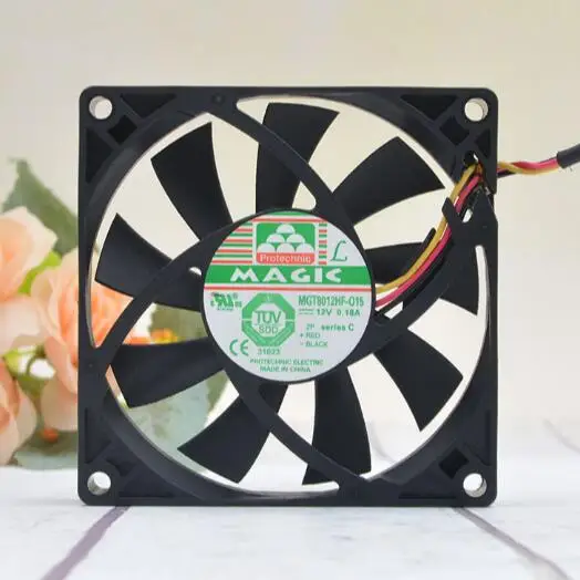 Yongli MGT8012HF-015 12V 0.18A 8015 three-wire motherboard CPU silent ultra-thin fan
Yongli MGT8012HF-015 12V 0.18A 8015 three-wire motherboard CPU silent ultra-thin fan