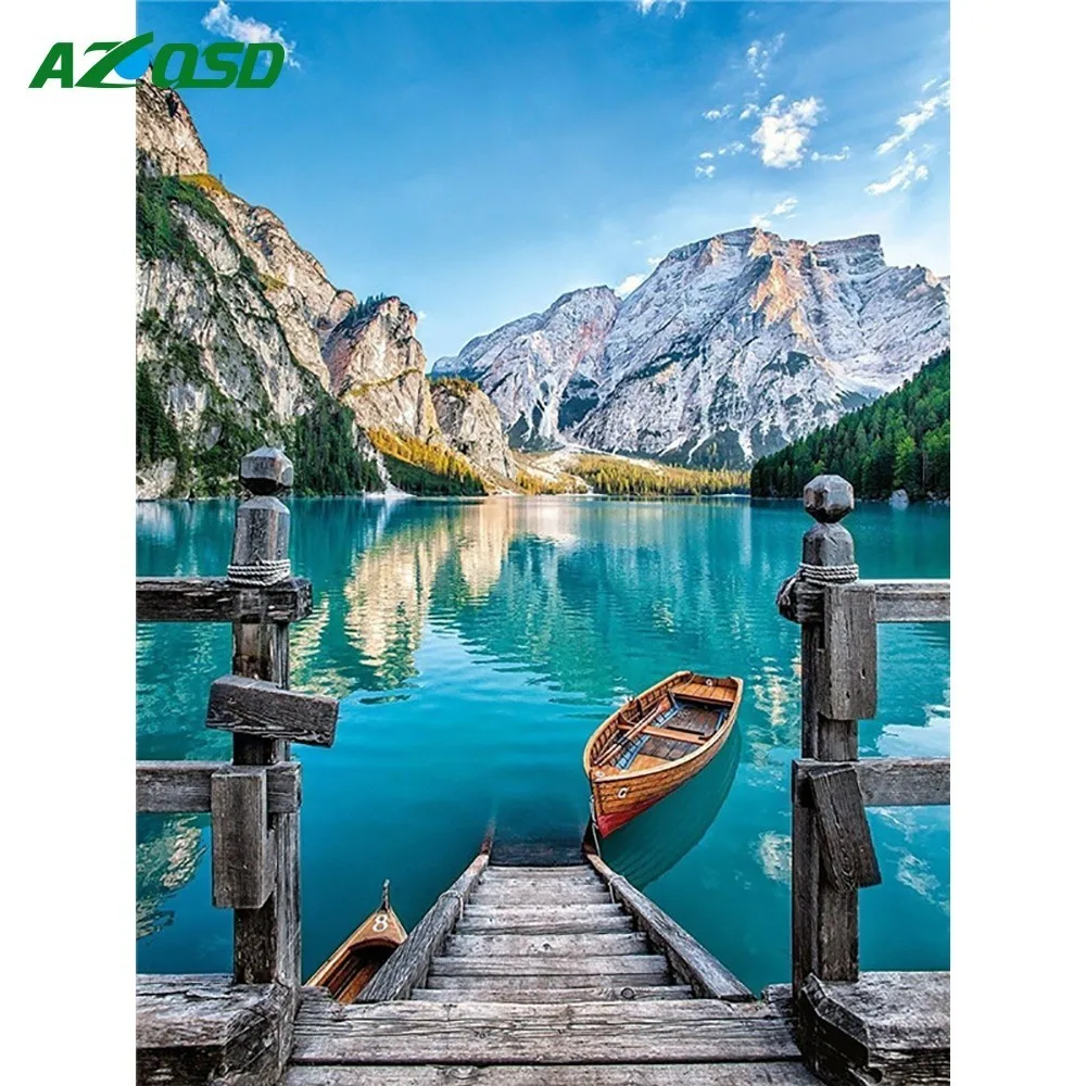 AZQSD Diamond Emoridery Full Square Mosaic Landscape Home Decor Picture Of Rhinestones Boat Paint With Diamonds
AZQSD Diamond Emoridery Full Square Mosaic Landscape Home Decor Picture Of Rhinestones Boat Paint With Diamonds