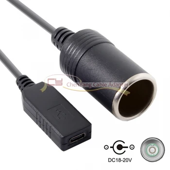USB 3.1 Type C USB-C to Cigarette Lighter Plug Receptacle Charger Cable 20V 100W Auto Interior Accessories
USB 3.1 Type C USB-C to Cigarette Lighter Plug Receptacle Charger Cable 20V 100W Auto Interior Accessories