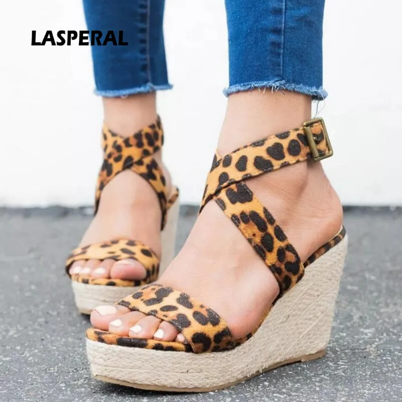 LASPERAL Leopard Wedge Sandals 2019 Platforms Summer Peep Toe Flock Buckle Strap Platform Sandals High Heels Shoes Female #Hot
LASPERAL Leopard Wedge Sandals 2019 Platforms Summer Peep Toe Flock Buckle Strap Platform Sandals High Heels Shoes Female #Hot