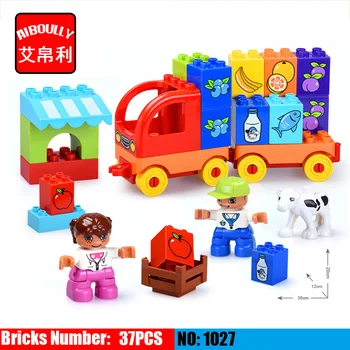 37pcs Big Blocks Fruit and vegetable trucks Building Blocks Set Kids DIY Creative Toys Duploe Large particle Toys
37pcs Big Blocks Fruit and vegetable trucks Building Blocks Set Kids DIY Creative Toys Duploe Large particle Toys