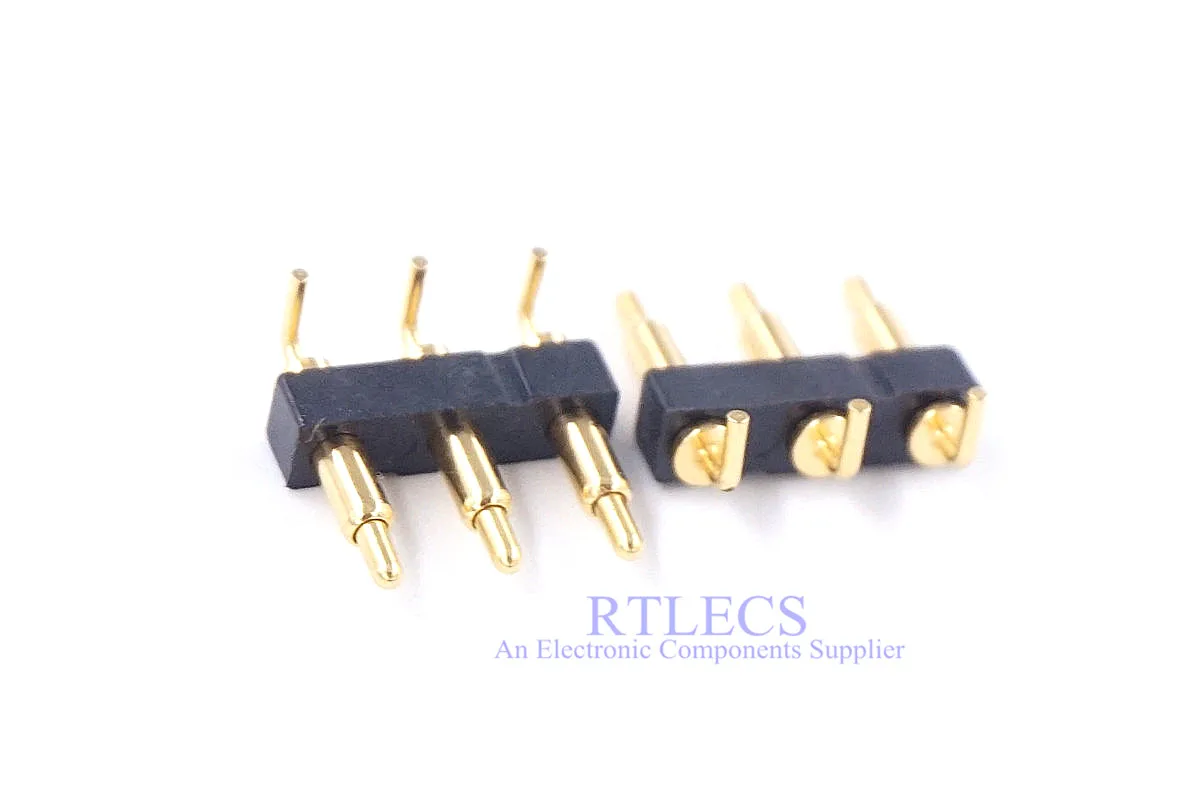 2 pcs Spring Loaded Connector Pogo Pin 3 Pins 3.5 mm Pitch 8.0 mm Height Single Row Strip Right Angle Through Holes PCB
2 pcs Spring Loaded Connector Pogo Pin 3 Pins 3.5 mm Pitch 8.0 mm Height Single Row Strip Right Angle Through Holes PCB