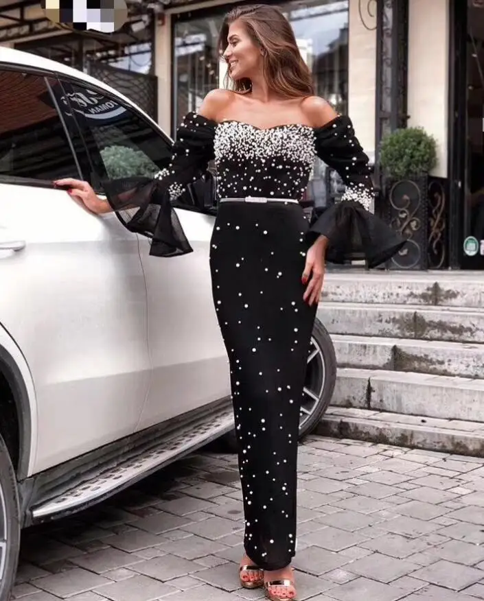 New Fashion Sexy Off Shoulder Mesh Black Women Long Dress 2018 Bodycon Elegant Party Dress
New Fashion Sexy Off Shoulder Mesh Black Women Long Dress 2018 Bodycon Elegant Party Dress