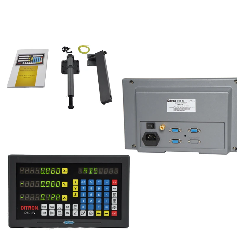 Digital Readout DRO 2/3 Axis for Lathe Machine with Nine Pin TTL/RS422 Input Signal
Digital Readout DRO 2/3 Axis for Lathe Machine with Nine Pin TTL/RS422 Input Signal