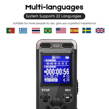 Support 22 Languages Business Portable Digital Voice Recorder USB Support Multi-language Tf Card To 32GB 8GB Audio Recorder Pen
Support 22 Languages Business Portable Digital Voice Recorder USB Support Multi-language Tf Card To 32GB 8GB Audio Recorder Pen