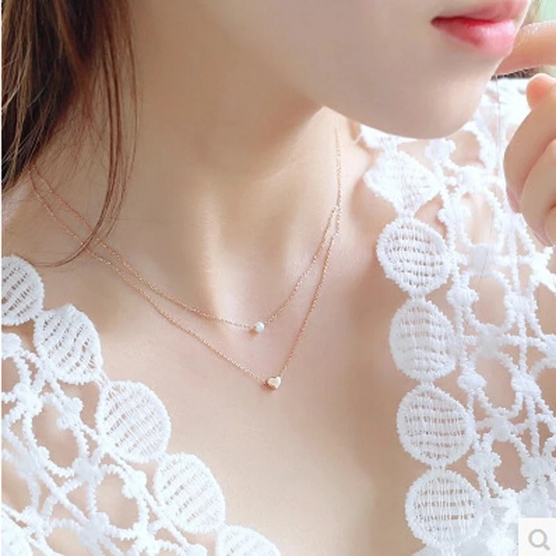 2019 New Design Fashion Jewelry Double Layer Star Heart Pearl Pendant Necklace For Women Stainless Steel Choker Necklace
2019 New Design Fashion Jewelry Double Layer Star Heart Pearl Pendant Necklace For Women Stainless Steel Choker Necklace