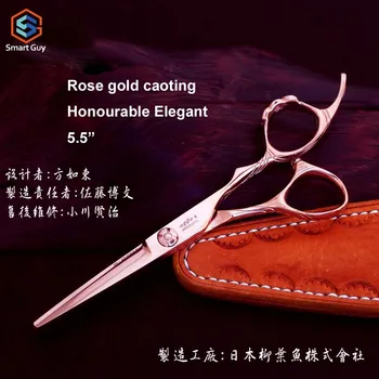 Free shipping 5.5" inch hair salon tools professional rose gold coating Hair cutting shears in Japan vg10 cobalt,L1-55
Free shipping 5.5" inch hair salon tools professional rose gold coating Hair cutting shears in Japan vg10 cobalt,L1-55