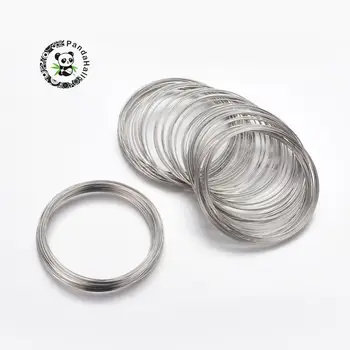 

Steel Bracelet Memory Wire 5.5CM, Nickel Color, Wire: 0.6mm, about 1100 circles/500g