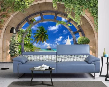 Custom wall paper roll stereoscopic 3d mural nonwoven living walls wallpapers Beach sailing TV backdrop 3D wallpaper decoration
Custom wall paper roll stereoscopic 3d mural nonwoven living walls wallpapers Beach sailing TV backdrop 3D wallpaper decoration