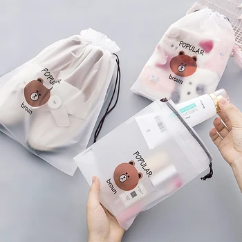 Cute Brown Bear PVC Transparent Cosmetic Bag Travel Organizer Storage Pouch Makeup Bags Drawstring Waterproof Toiletry Wash Kits
Cute Brown Bear PVC Transparent Cosmetic Bag Travel Organizer Storage Pouch Makeup Bags Drawstring Waterproof Toiletry Wash Kits