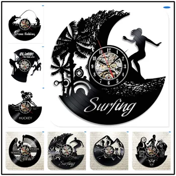 Outdoor Sport Collection Vinyl Record 3D Wall Clock Climbing Hiking Surfing Sticker Creative Tropical Party Decorations
Outdoor Sport Collection Vinyl Record 3D Wall Clock Climbing Hiking Surfing Sticker Creative Tropical Party Decorations