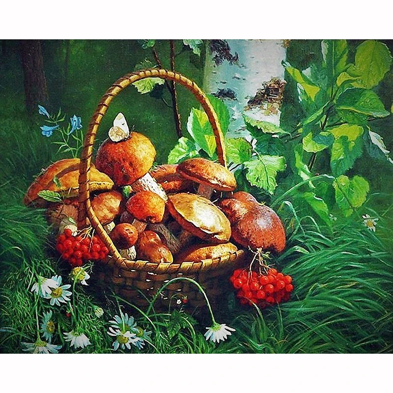 5D diy round Diamond Painting Cross Stitch Diamond Embroidery Basket Mushrooms kits Diamond Mosaic home Decorative drill
5D diy round Diamond Painting Cross Stitch Diamond Embroidery Basket Mushrooms kits Diamond Mosaic home Decorative drill