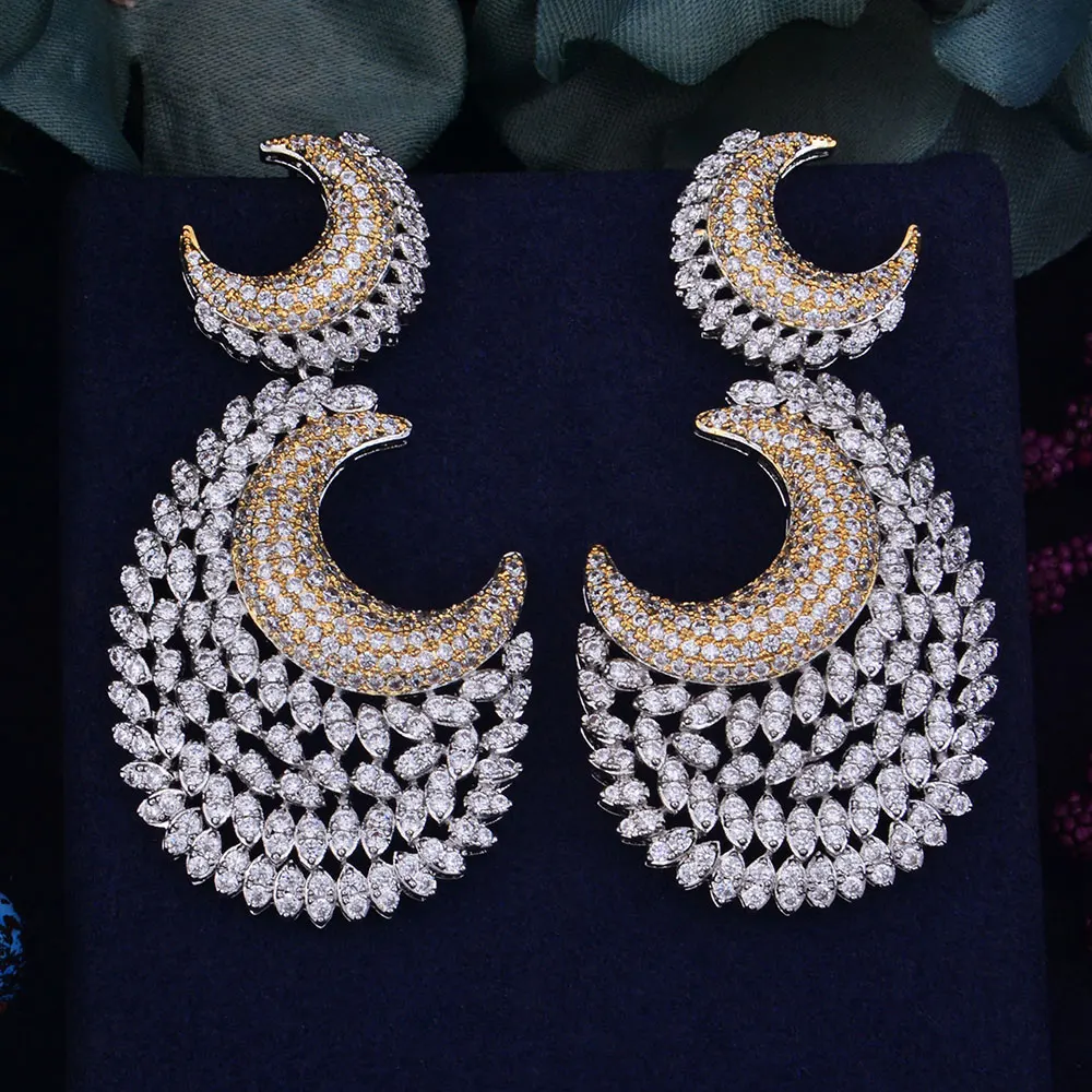 GODKI 60mm Luxury Trendy Moon Feather Cubic Zirconia Naija Wedding Party Earring Fashion Jewelry for Women
GODKI 60mm Luxury Trendy Moon Feather Cubic Zirconia Naija Wedding Party Earring Fashion Jewelry for Women