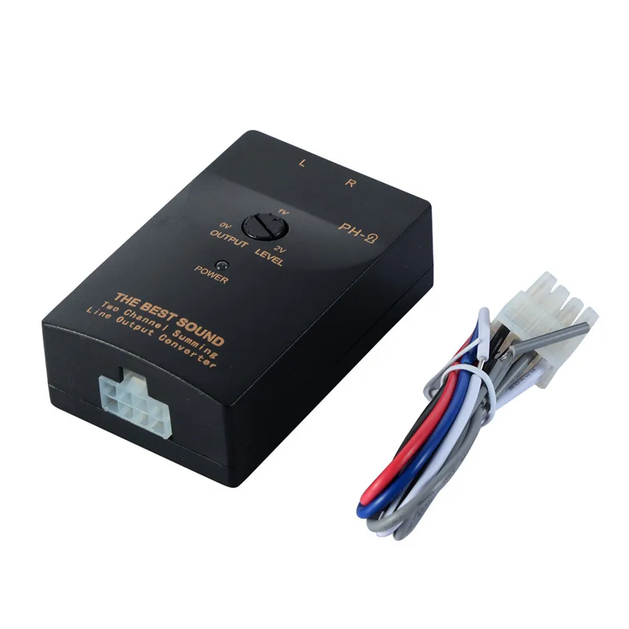 Universal Car Stereo Audio Speaker Converter Two Line Channel Summing Line output Converter High / Low
Universal Car Stereo Audio Speaker Converter Two Line Channel Summing Line output Converter High / Low