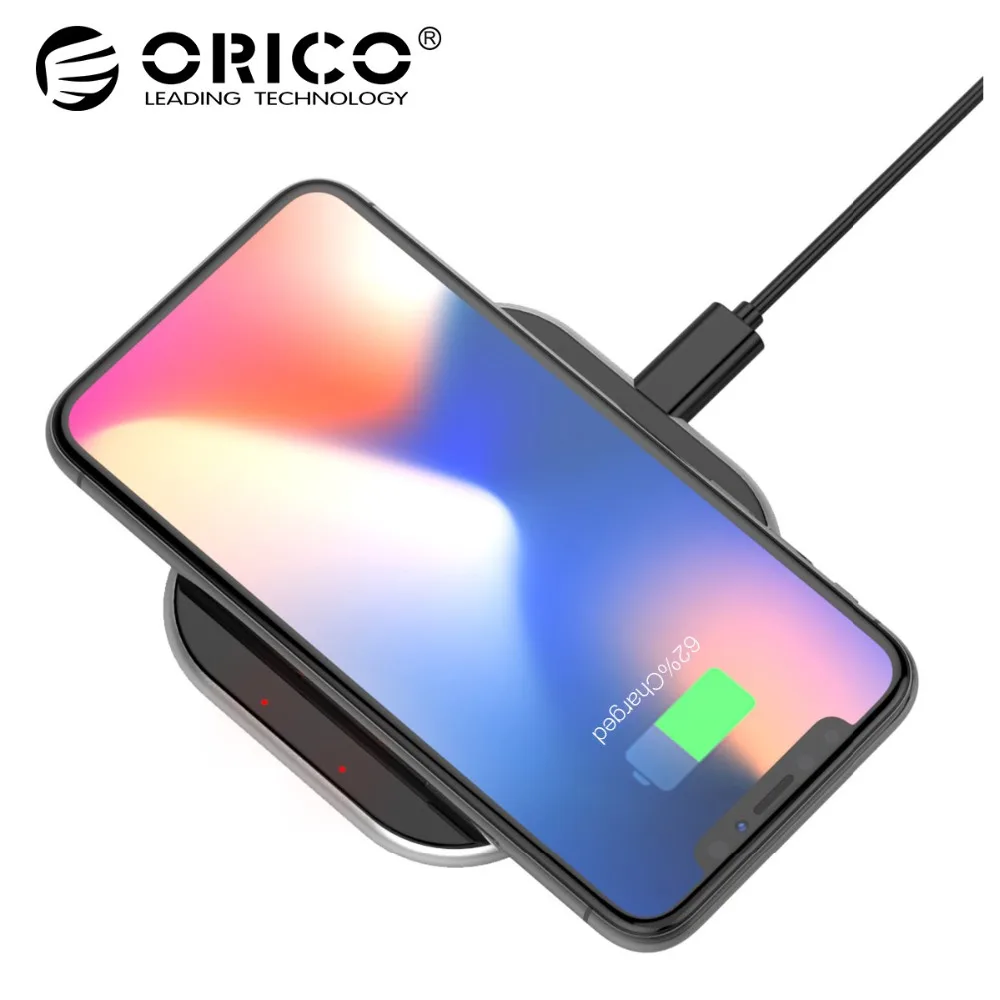 ORICO Qi Wireless Charger 5V 9V Quick Charger Ultra-thin Wireless Charging Pad for iPhone X/XS Max XR 8 8 Plus Samsung S8 S9/S9
ORICO Qi Wireless Charger 5V 9V Quick Charger Ultra-thin Wireless Charging Pad for iPhone X/XS Max XR 8 8 Plus Samsung S8 S9/S9