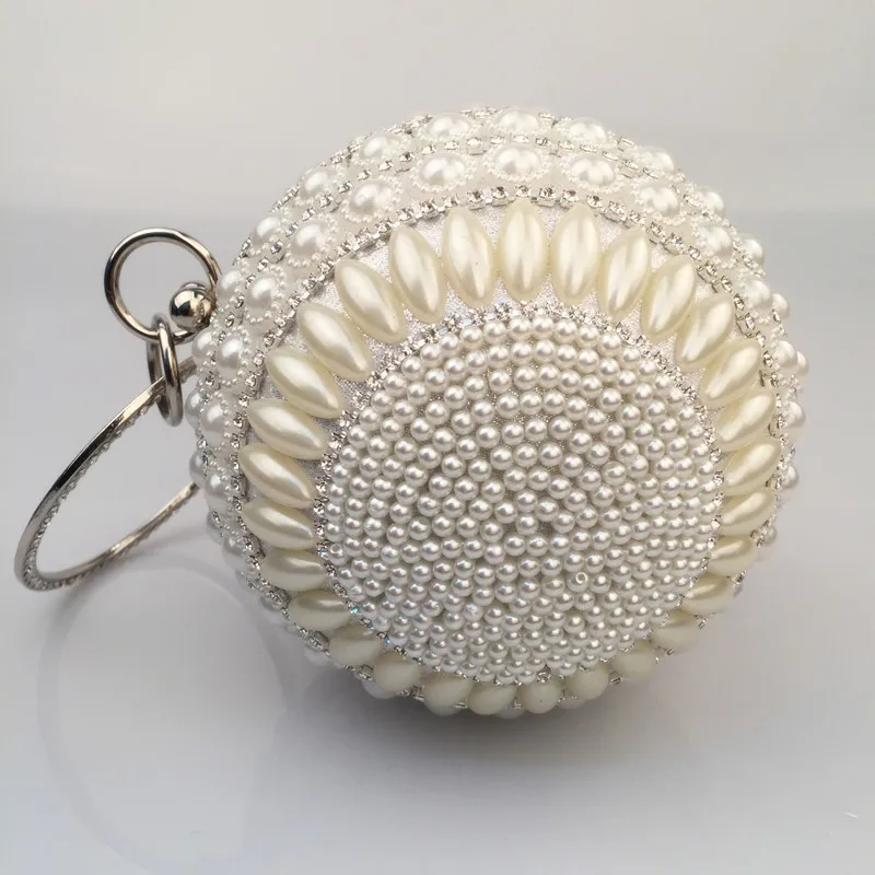 Handmade Pearl Beaded Women's Round Ball Diamonds Evening Bags Circular Simulation pearl Wedding Bag Globe Beaded Day Clutches
Handmade Pearl Beaded Women's Round Ball Diamonds Evening Bags Circular Simulation pearl Wedding Bag Globe Beaded Day Clutches