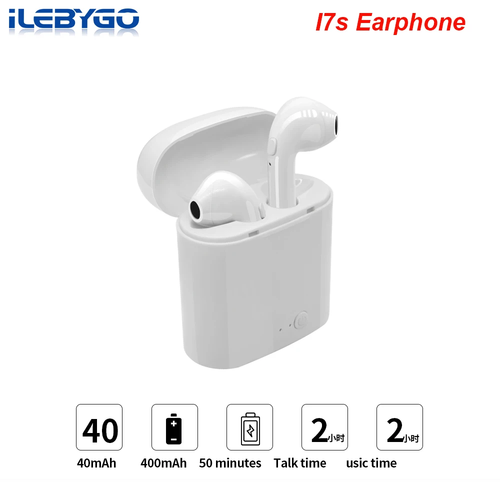 New Arrival Ilebygo i7s TWS Mini Wireless Earphone Bluetooth Stereo Earbud Headset With Charging Box Mic For All Smart phone
New Arrival Ilebygo i7s TWS Mini Wireless Earphone Bluetooth Stereo Earbud Headset With Charging Box Mic For All Smart phone