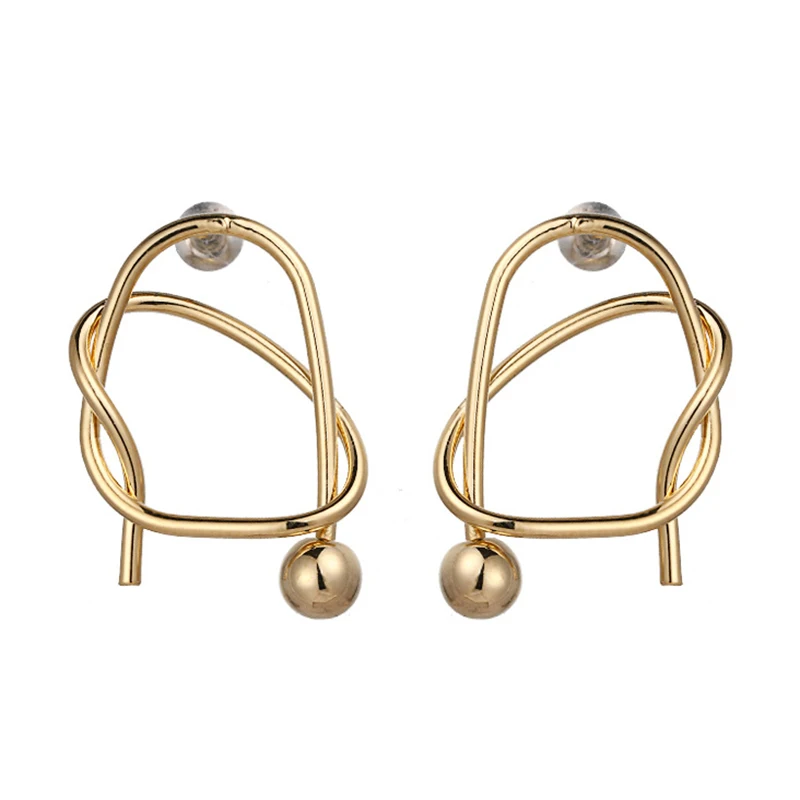 SRCOI Twist Aolly Wire Wrapped Minimalist Geometric Earrings Gold Color Knot Simple Earrings For Women Fashion Jewelry New 2018
SRCOI Twist Aolly Wire Wrapped Minimalist Geometric Earrings Gold Color Knot Simple Earrings For Women Fashion Jewelry New 2018