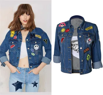 Women fashion denim jacket fall loose shirts jackets long sleeve cotton coats street style casual jackets 3D pattern denim coats
Women fashion denim jacket fall loose shirts jackets long sleeve cotton coats street style casual jackets 3D pattern denim coats