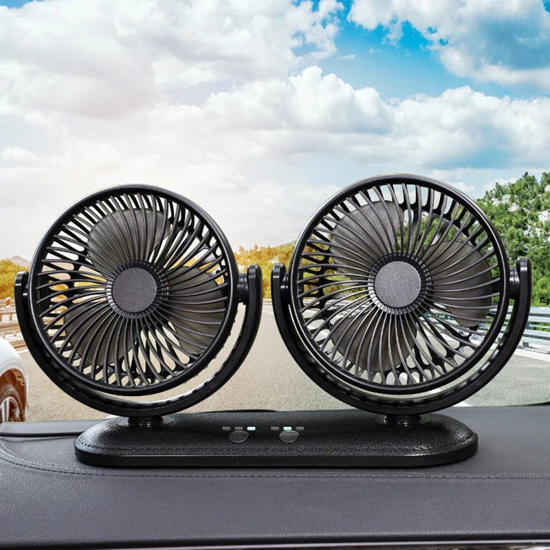 12/24V Portable Mini Car Fan 360 Degree All-Round Adjustable Auto Air Cooling Dual Head Usb Fans Quiet Small Desktop Fan
12/24V Portable Mini Car Fan 360 Degree All-Round Adjustable Auto Air Cooling Dual Head Usb Fans Quiet Small Desktop Fan