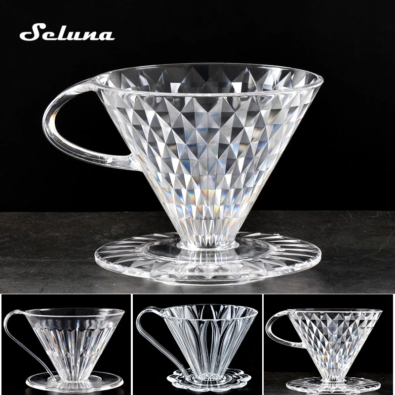 V60 Hand Drip Coffee Filter Resin Pour Over Coffee Dripper Paper Cone Drip Filters Barista Coffee Brewing Clever Dripper 101/102
V60 Hand Drip Coffee Filter Resin Pour Over Coffee Dripper Paper Cone Drip Filters Barista Coffee Brewing Clever Dripper 101/102