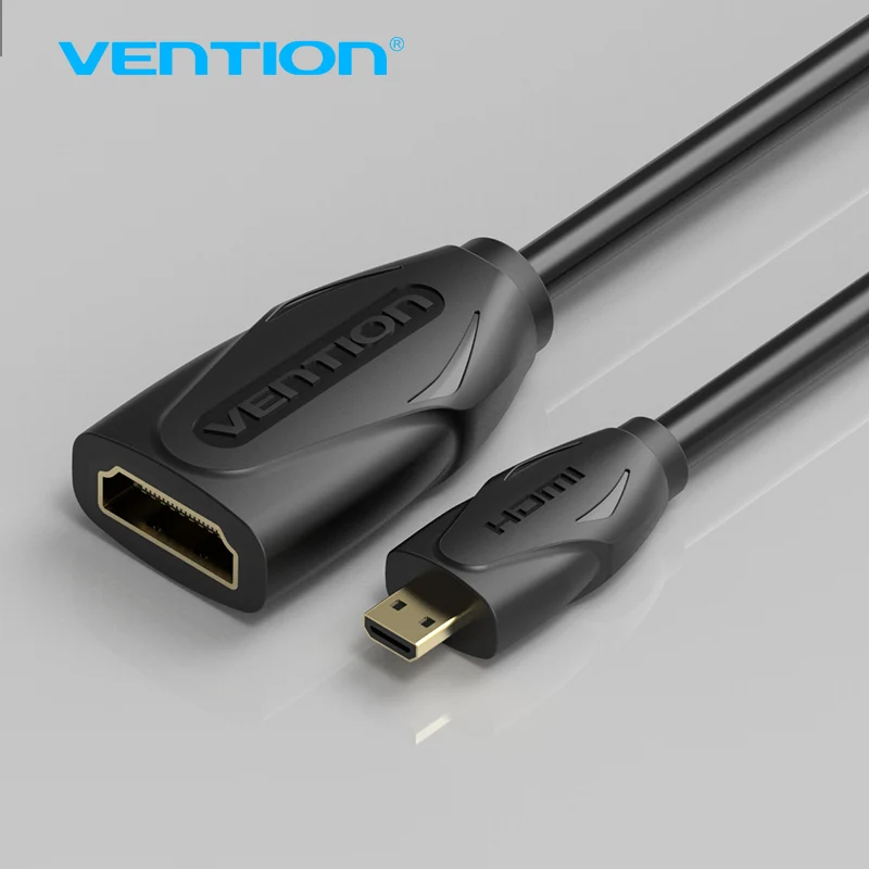 Фото Vention Micro HDMI to Female Extension Cable Type D Male A Adatper M/F Converter for Phone | Электроника