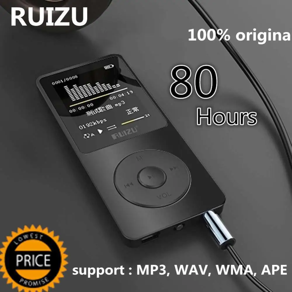 Ruizu X02 Portable Digital Sport Screen Hifi Audio Mp 3 Mini Music Mp3 Player 8/16GB FM Radio With Flac Card LCD Running Lossles
Ruizu X02 Portable Digital Sport Screen Hifi Audio Mp 3 Mini Music Mp3 Player 8/16GB FM Radio With Flac Card LCD Running Lossles