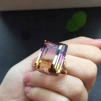 Fine Jewelry Real 18K Rose Gold Au750 Rectangle 100% Natural Ametrine Gemstone Jewellery Ring Wedding Rings for women Fine Gift
Fine Jewelry Real 18K Rose Gold Au750 Rectangle 100% Natural Ametrine Gemstone Jewellery Ring Wedding Rings for women Fine Gift