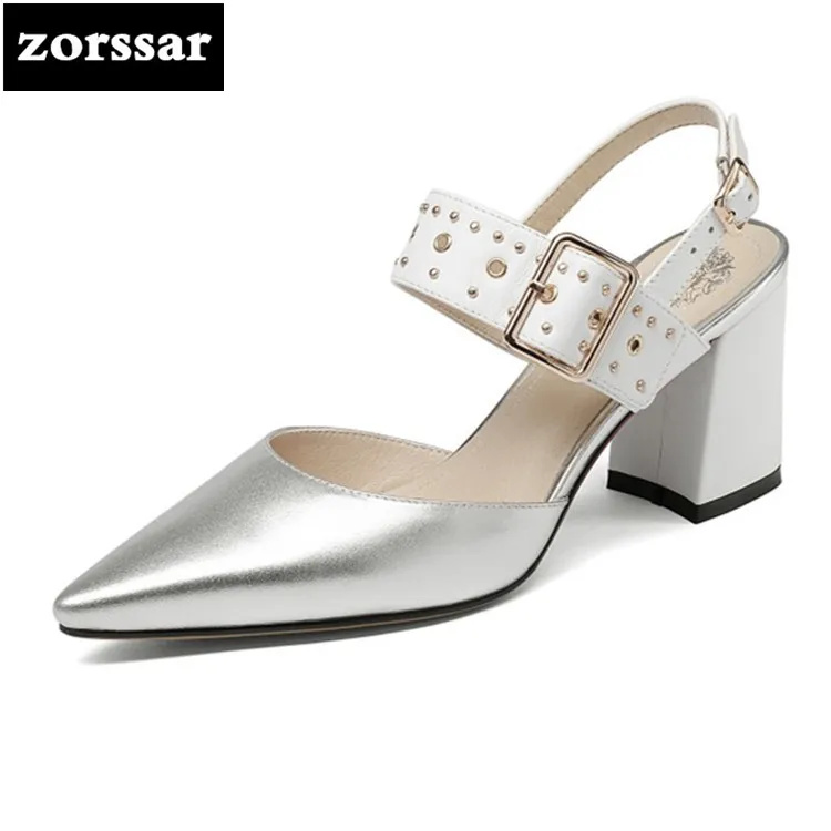 {Zorssar} 2018 Ankle Strap Heels Women Sandals Summer Shoes Women Pointed Toe Chunky High Heels Party Dress Sandals Big Size 43 
{Zorssar} 2018 Ankle Strap Heels Women Sandals Summer Shoes Women Pointed Toe Chunky High Heels Party Dress Sandals Big Size 43