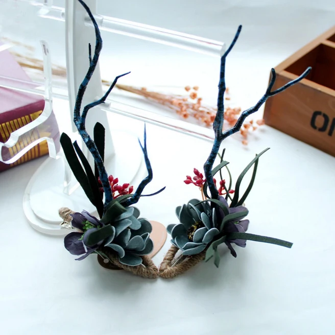 Handmade Antlers Flowers Headpiece Girls Party Prom Flower Hair Clip Women Wedding Headbands Bridal Hair Accessories
Handmade Antlers Flowers Headpiece Girls Party Prom Flower Hair Clip Women Wedding Headbands Bridal Hair Accessories