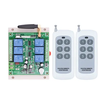 DC 12V 24V 36V 6 CH RF Wireless Remote Control Switch Remote Control System 6CH 10A Relay Receiver +6 Button Transmitter
DC 12V 24V 36V 6 CH RF Wireless Remote Control Switch Remote Control System 6CH 10A Relay Receiver +6 Button Transmitter