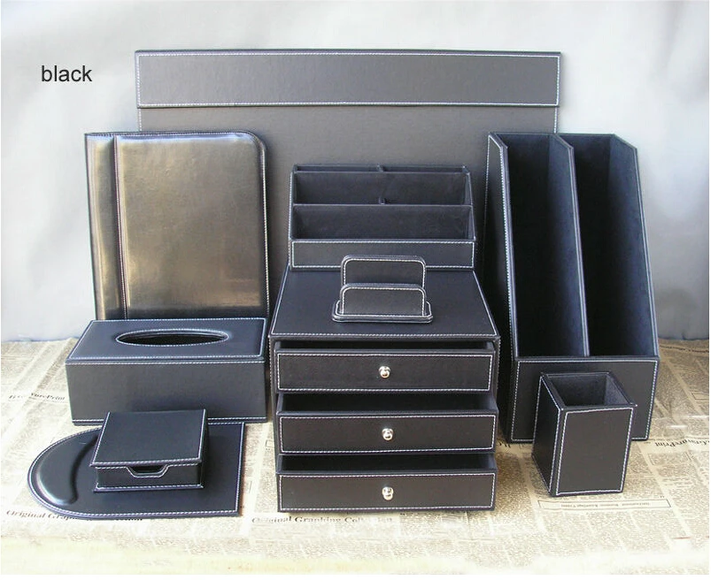 10PCS/set leather office desk organization set writing board file cabinet file stand stationery organizer A4 file folder TZ011
10PCS/set leather office desk organization set writing board file cabinet file stand stationery organizer A4 file folder TZ011