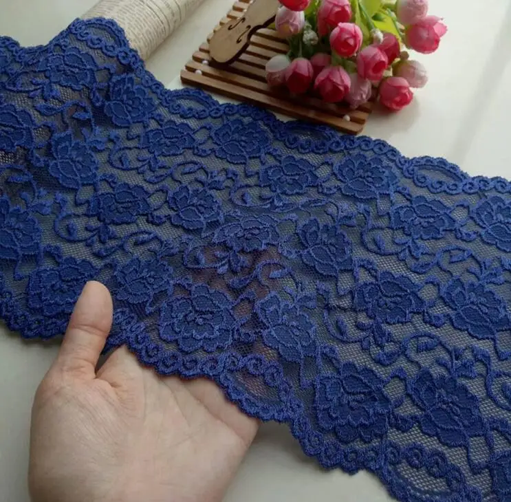 1 Meter/lot 20CM Width Elastic DIY Manual Floral Lace Sewing Supplies Wide Navy Blue Stretchy Lace Trim Mesh Crafts
1 Meter/lot 20CM Width Elastic DIY Manual Floral Lace Sewing Supplies Wide Navy Blue Stretchy Lace Trim Mesh Crafts