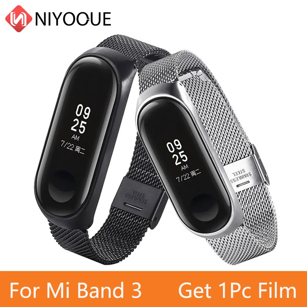 NIYOQUE Mi Band 3 Strap Metal For Original Xiaomi Mi Band 3 Stainless Steel Bracelet MiBand 3 Wristbands Replace Wrist Strap
NIYOQUE Mi Band 3 Strap Metal For Original Xiaomi Mi Band 3 Stainless Steel Bracelet MiBand 3 Wristbands Replace Wrist Strap