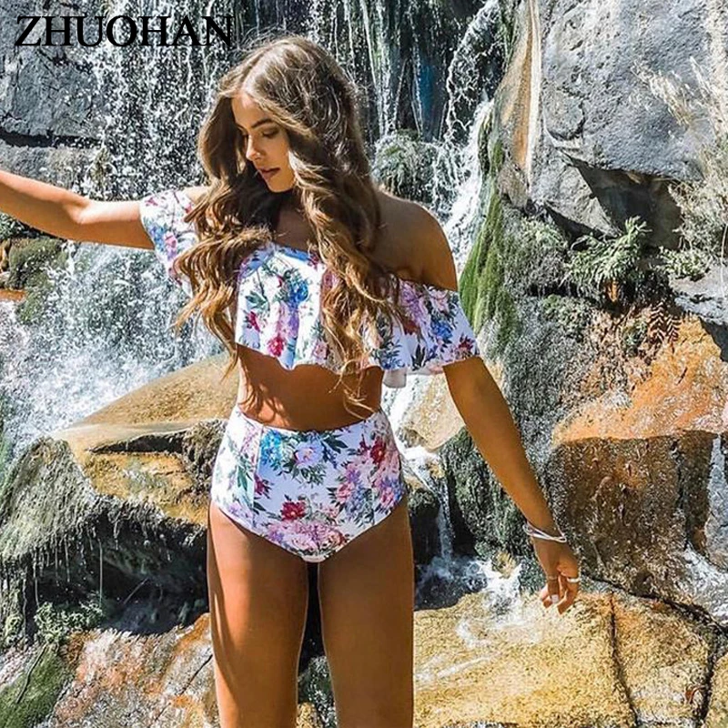 Print High Waist Ruffle Sexy Bikini Push Up Striped Backless Women Swimsuit Biquini Bathing Suit Off Shoulder Swimwear Bikinis
Print High Waist Ruffle Sexy Bikini Push Up Striped Backless Women Swimsuit Biquini Bathing Suit Off Shoulder Swimwear Bikinis