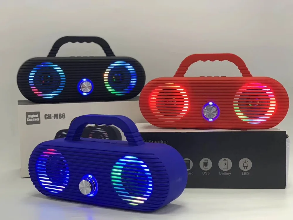 bluetooth speaker LED outdoor bluetooth portable speaker desktop wireless colorful light m86 bocina bluetooth con subwoofer
bluetooth speaker LED outdoor bluetooth portable speaker desktop wireless colorful light m86 bocina bluetooth con subwoofer