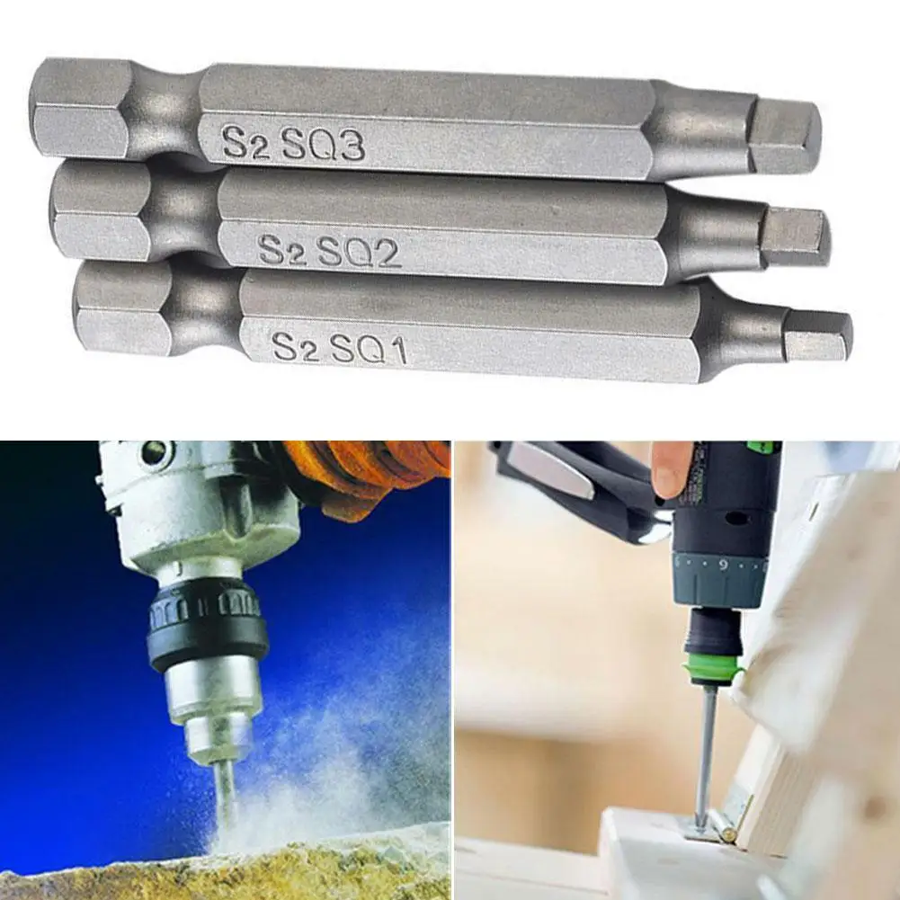 3Pcs 50mm 1/4inch Electric Screwdriver Drill Bit Hex Shank Magnetic Square Head hot
3Pcs 50mm 1/4inch Electric Screwdriver Drill Bit Hex Shank Magnetic Square Head hot