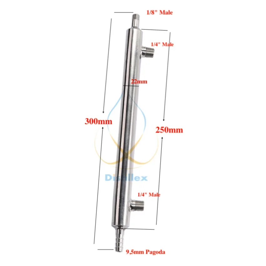 300mm Condenser for rectification module, Reflux, Distiller Condenser. Sanitary Steel 304
300mm Condenser for rectification module, Reflux, Distiller Condenser. Sanitary Steel 304