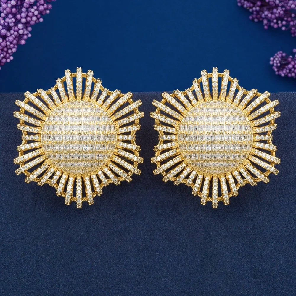ModemAngel Exquisite Flower Shape Full Mirco Pave Cubic Zircon For Bridal Wedding Party Women Earring African Jewelry
ModemAngel Exquisite Flower Shape Full Mirco Pave Cubic Zircon For Bridal Wedding Party Women Earring African Jewelry
